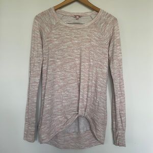 Juicy Couture Pink Marled Tunic Crewneck Sweatshirt Top Sz M